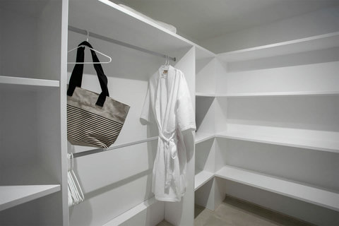 Selenite walk-in closet