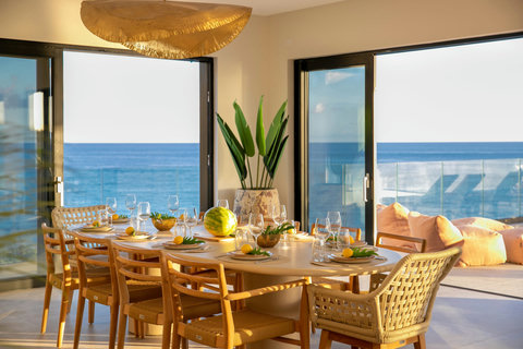 Indoor Dining Room Before Sunset