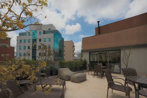 Terrace of the building with fantastic views of the city of São Paulo