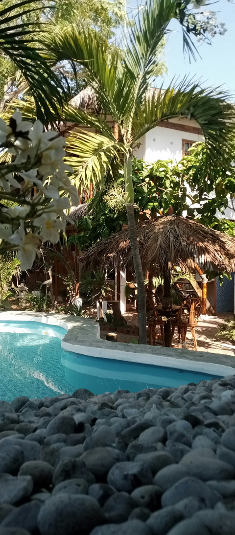 pool and social area under our tiki hut