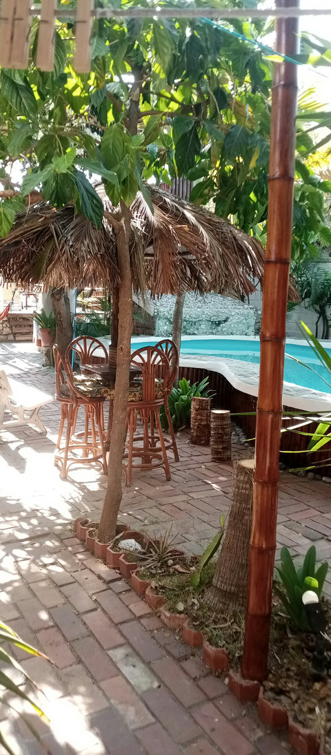 pool and social area under our tiki hut