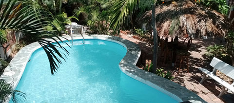 pool and social area under our tiki hut