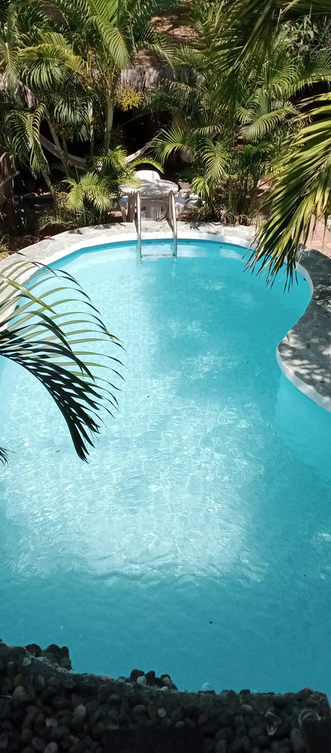pool and social area under our tiki hut
