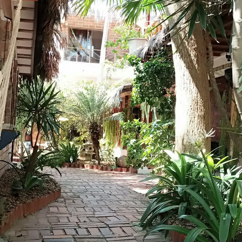 main house and path to the entrance