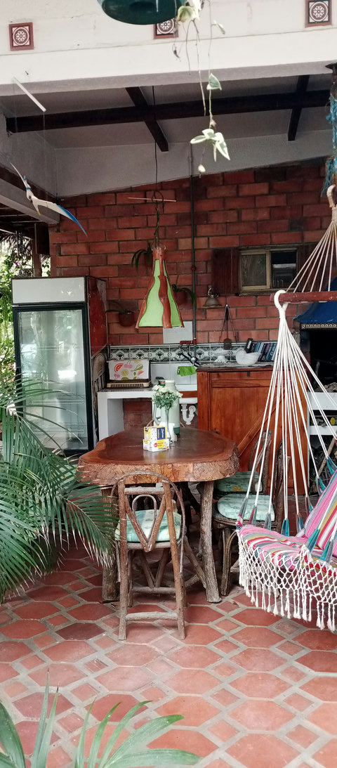 Guest kitchen and BBQ with big fridge