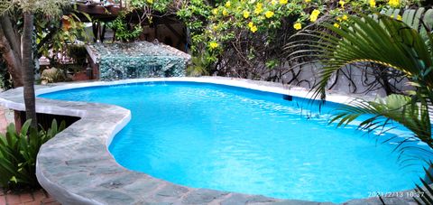 Pool and waterfall