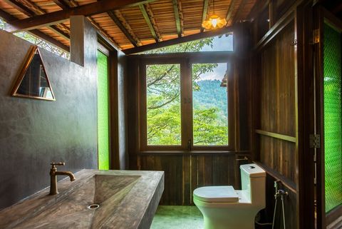 Attached bathroom with a view 