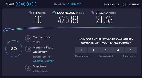 Have seen faster speeds
