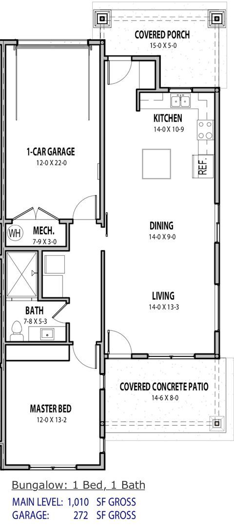 Floor plan of the Bungalow