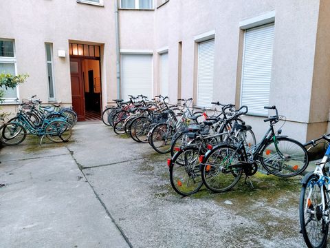Space for bikes in the courtyard