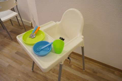 high chair and baby bed are also available