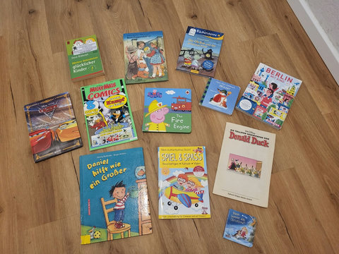 A small selection of picture books and early readers for relaxed family evenings.