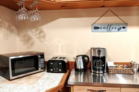 Start the day with a cup of coffee or your favorite tea.