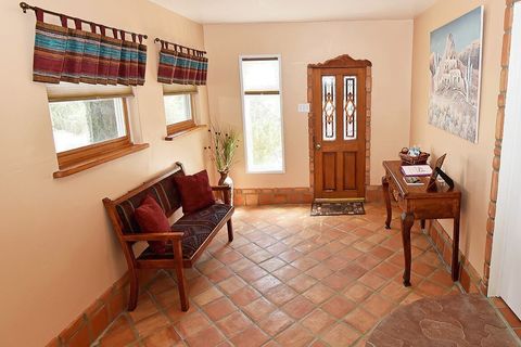 Plenty of space in the entryway to unload or gather your luggage.