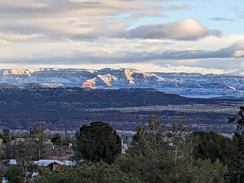 Our view towards snow-capped Sedona in Winter.