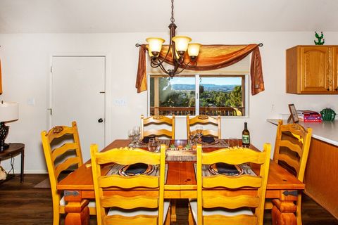 Enjoy a home-cooked meal in the dining room while enjoying the view.
