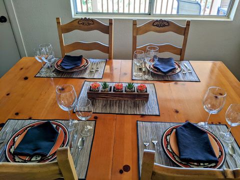 Full place-settings for your family. 