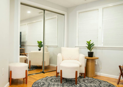 Sitting area in bedroom
