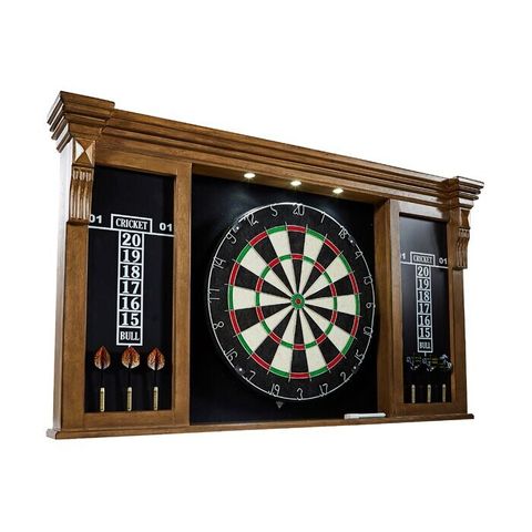 Dartboard and Cabinet Set in Game Room (Basement)