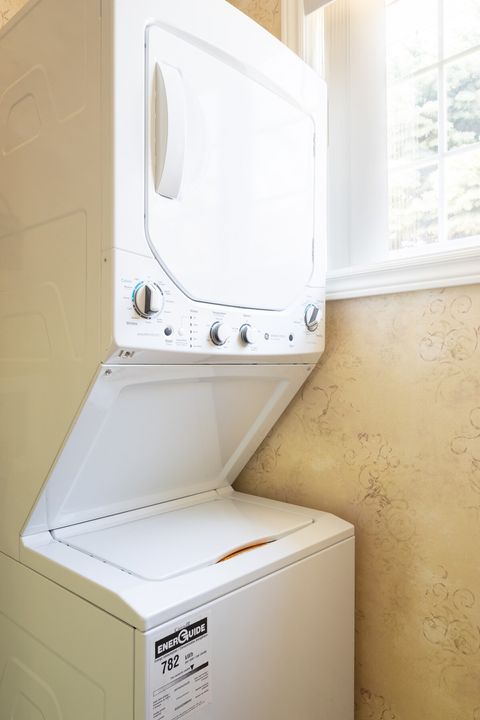 Stackable Washer and Dryer for Your Convenience (additional set available in furnace room in the basement)