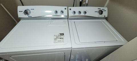Laundry Room with Kenmore Washer and Dryer