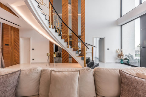 Stairs leading to the first floor