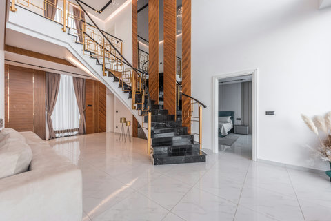 Stairs leading to the first floor