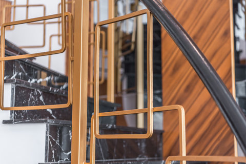 Stairs leading to the first floor details