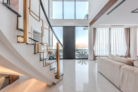 Stairs leading to the first floor