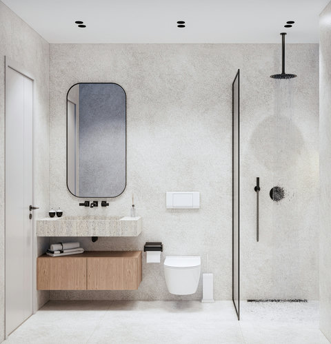 This is a render – the property will match this design by May 1