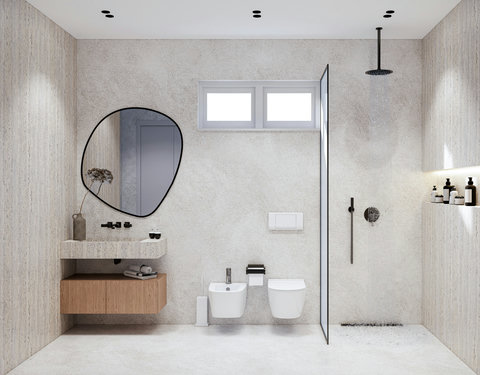 This is a render – the property will match this design by May 1