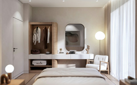 This is a render – the property will match this design by May 1