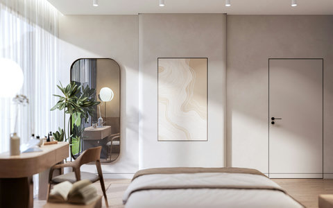 This is a render – the property will match this design by May 1