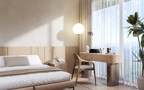 This is a render – the property will match this design by May 1