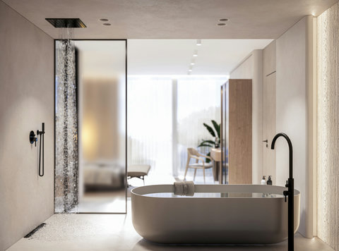 This is a render – the property will match this design by May 1