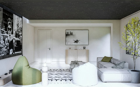 This is a render – the property will match this design by May 1