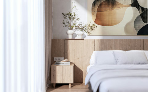 This is a render – the property will match this design by May 1