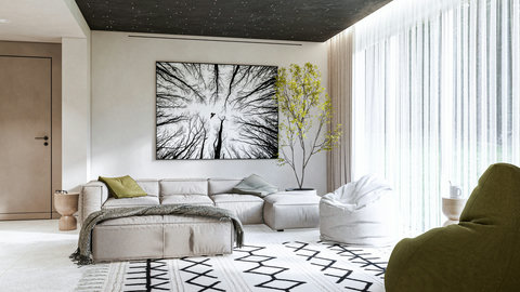 This is a render – the property will match this design by May 1