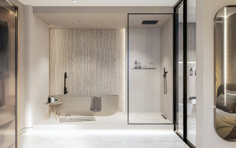 This is a render – the property will match this design by May 1