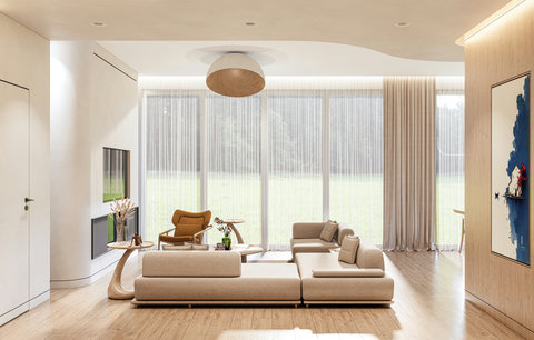 This is a render – the property will match this design by May 1