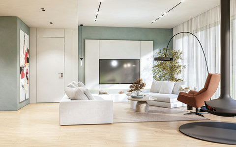 This is a render – the property will match this design by May 1