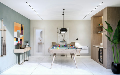 This is a render – the property will match this design by May 1