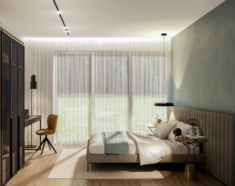 This is a render – the property will match this design by May 1