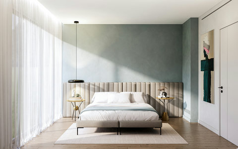 This is a render – the property will match this design by May 1