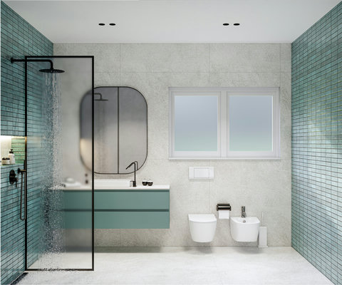 This is a render – the property will match this design by May 1