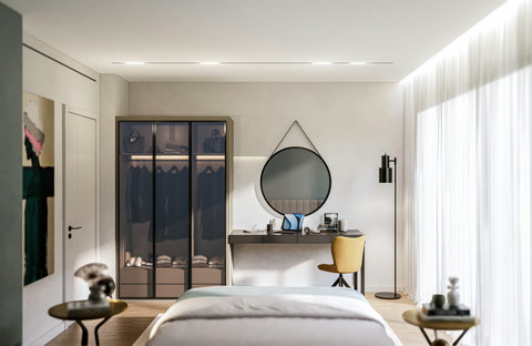 This is a render – the property will match this design by May 1