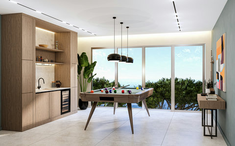 This is a render – the property will match this design by May 1