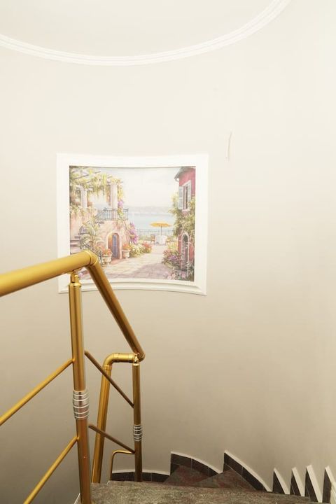 Stairs leading to the first floor