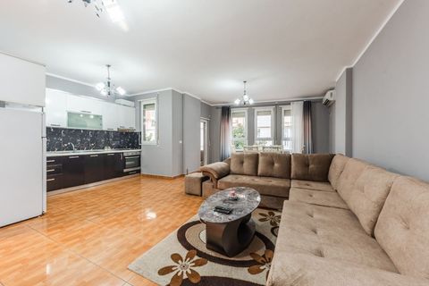 Living room and fully-equipped kitchen