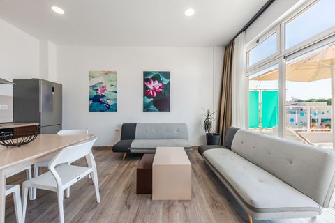 Living room and dining area